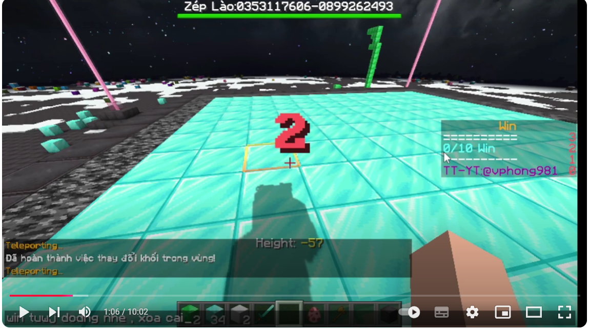 MAP  3 TRONG 1 ĐẶT BLOCK + PARKOUR + HP BLOCK